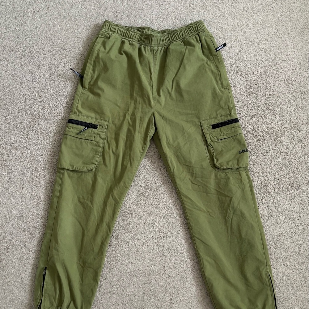 Stussy Olive Green Big Pockets Unisex Pants